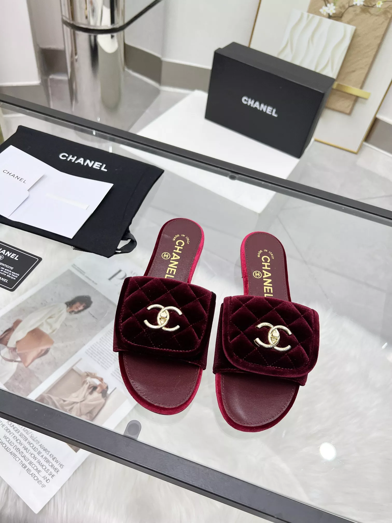 chanel chaussons pour femme s_12754522